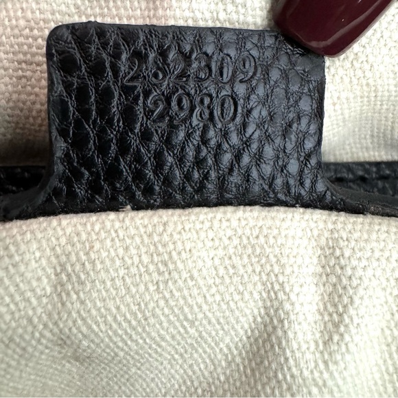 GUCCI Soho Large Black Pebbled Leather Tote Bag Shoulder Bag Women’s - Picture 16 of 17